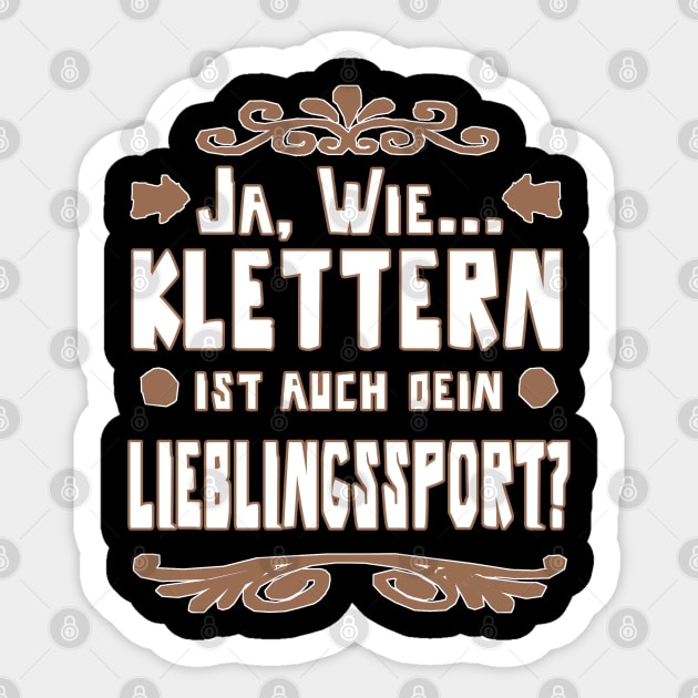 Klettern Kletterseil Sport Felsen Geschenkidee Sticker by FindYourFavouriteDesign